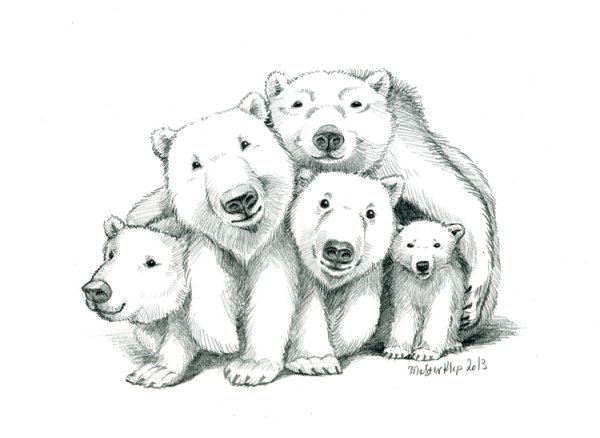 Семья животных рисунок
