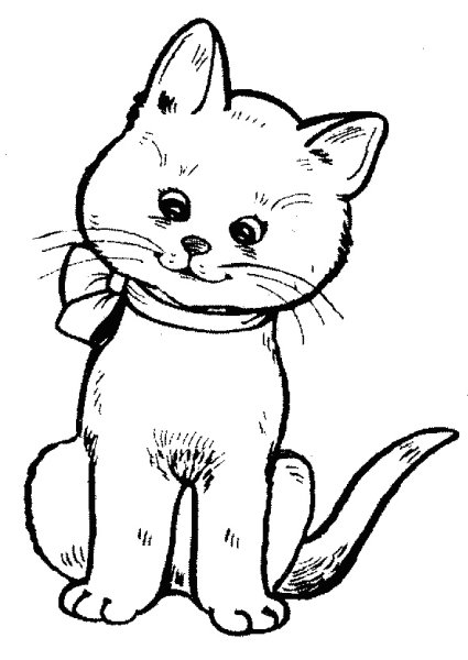 Кот раскраска для логопеда
