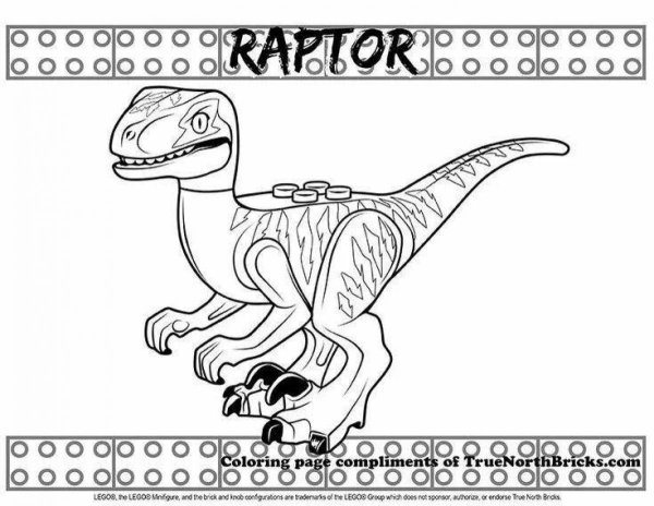 Раскраска Jurassic World лего динозавры