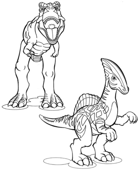 LEGO Jurassic World раскраска Тираннозавр