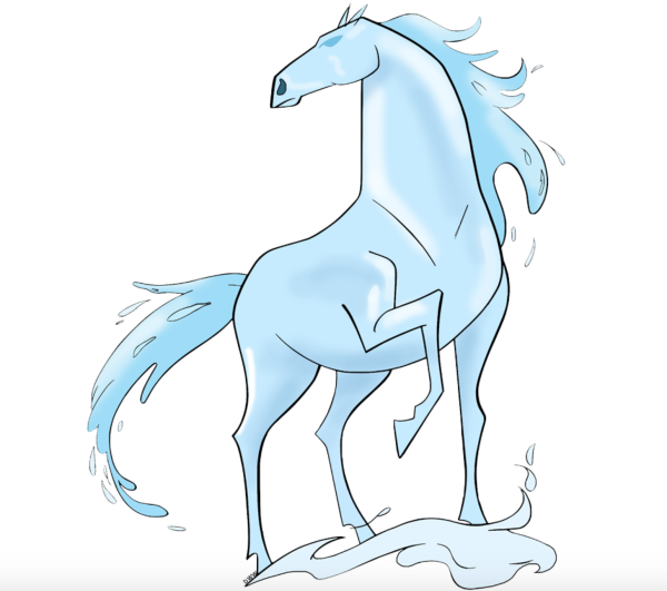 Раскраски водяная лошадь (42 фото)