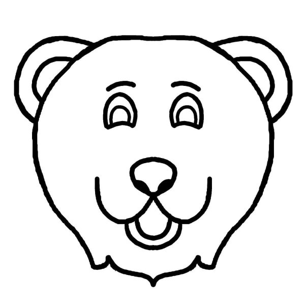 Раскраски лицо медведя (46 фото)