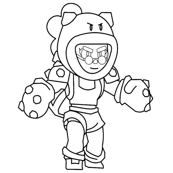 Раскраска Леон Brawl Stars