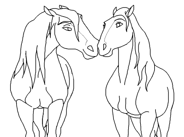 Раскраски лошади пары (47 фото)