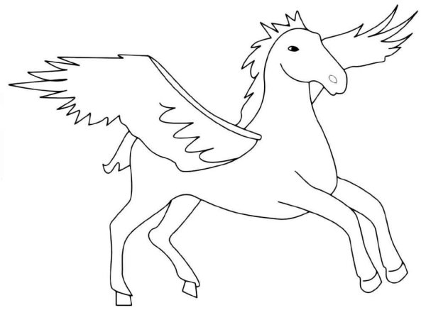 Пегас раскраска