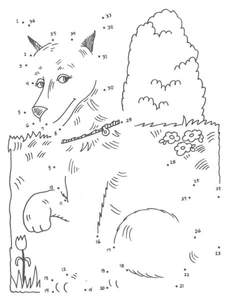 Рисунок по точкам собака