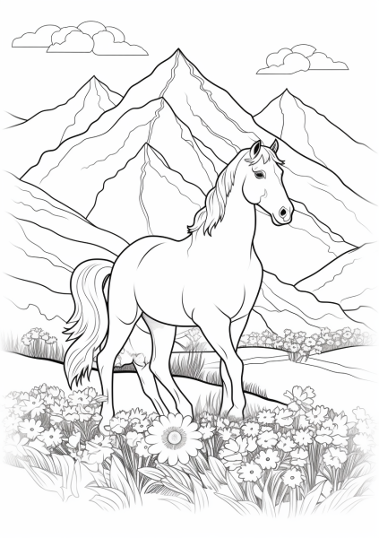 Раскраски лошадь анжела (48 фото)