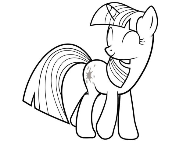 Раскраски my little Pony Искорка