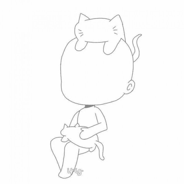 Позы котиков для рисования гача