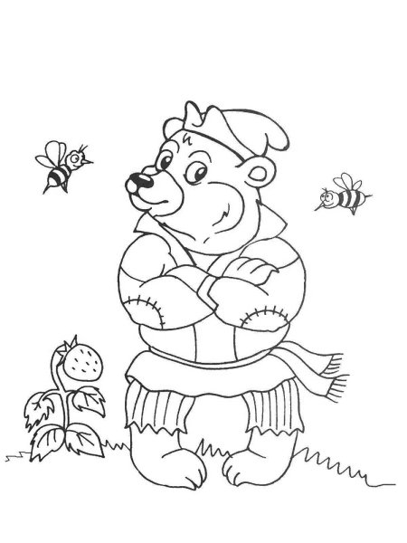 Веселые мишки раскраски