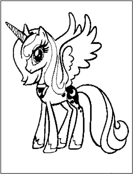 Раскраски my little Pony принцесса Луна