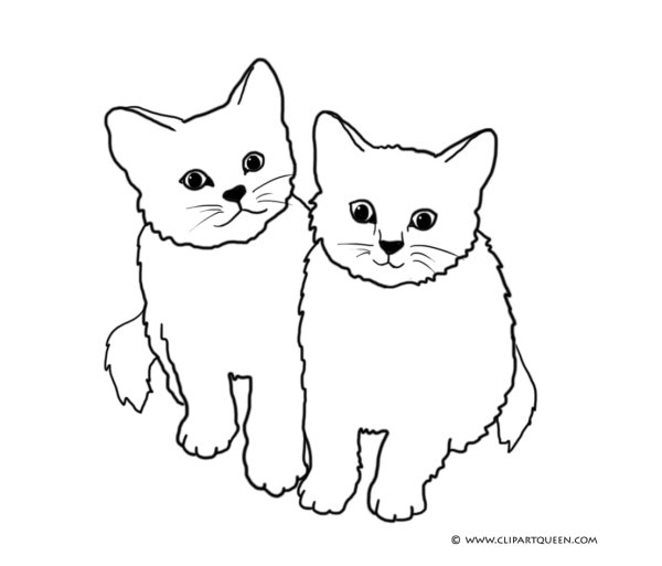 Кошки. Раскраска