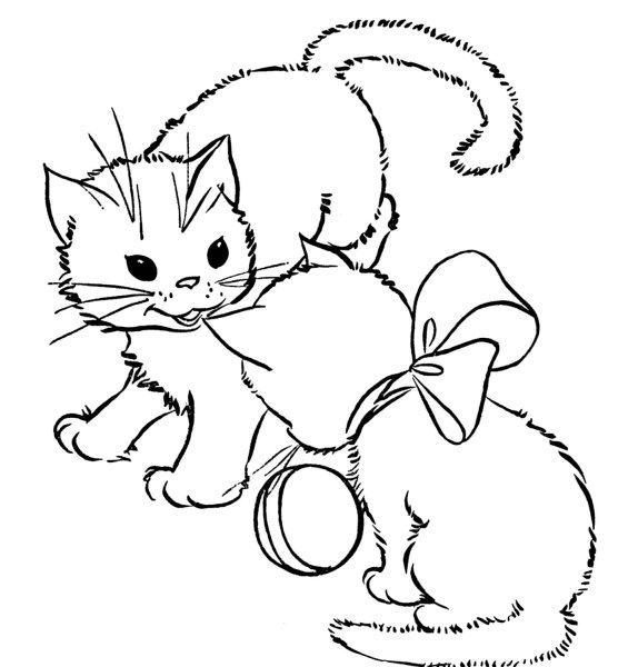 Котенок. Раскраска