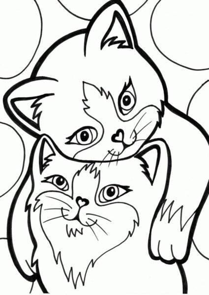 Раскраска. Котики