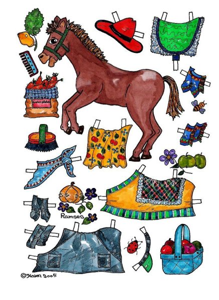 Раскраски лошадь с одеждой (46 фото)