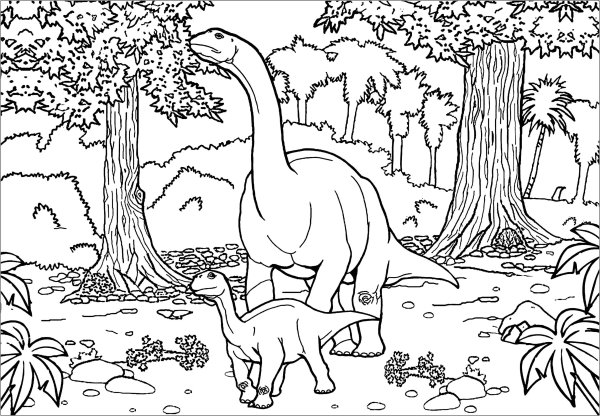 Динозавры раскраска для детей 5-8 лет