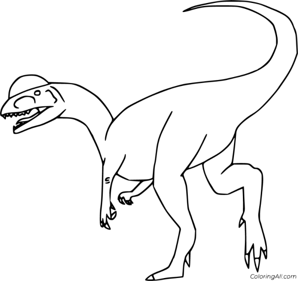 Раскраски дилофозавр динозавр (46 фото)