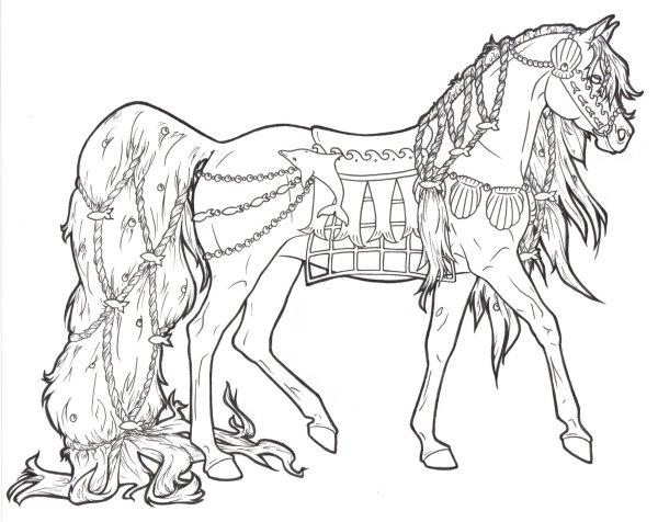 Раскраски лошадь тяжеловес (43 фото)