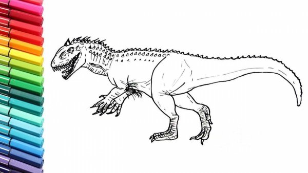 Раскраски динозавр индоминус рекс (50 фото)