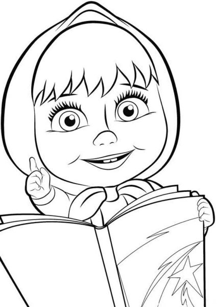 Raskraska для детей Masha Medved