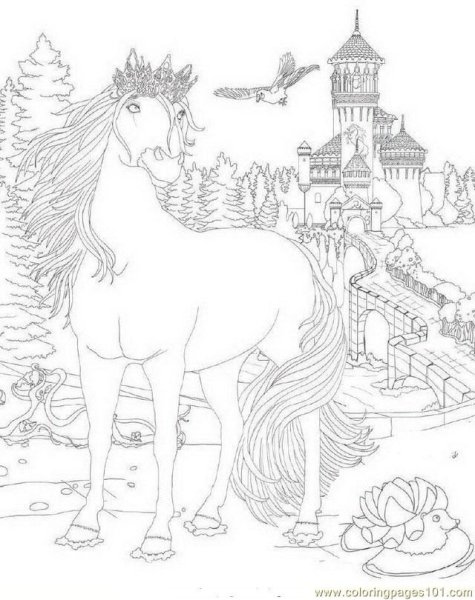 Раскраски магическая лошадь (43 фото)
