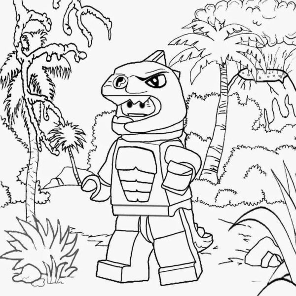 LEGO Jurassic World раскраска