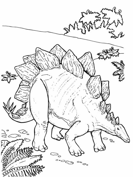 Раскраски динозавр стегозавр (46 фото)