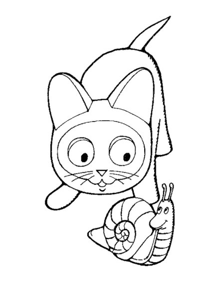 Котенок Гав раскраска