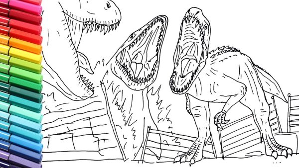 Раскраски динозавра индоминуса рекса (50 фото)