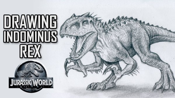 Jurassic World Индоминус рекс рисунок