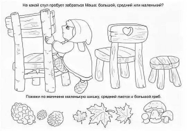 Маша и медведь русско народная сказка раскраски