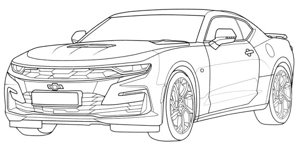 Раскраска Chevrolet Camaro zl1