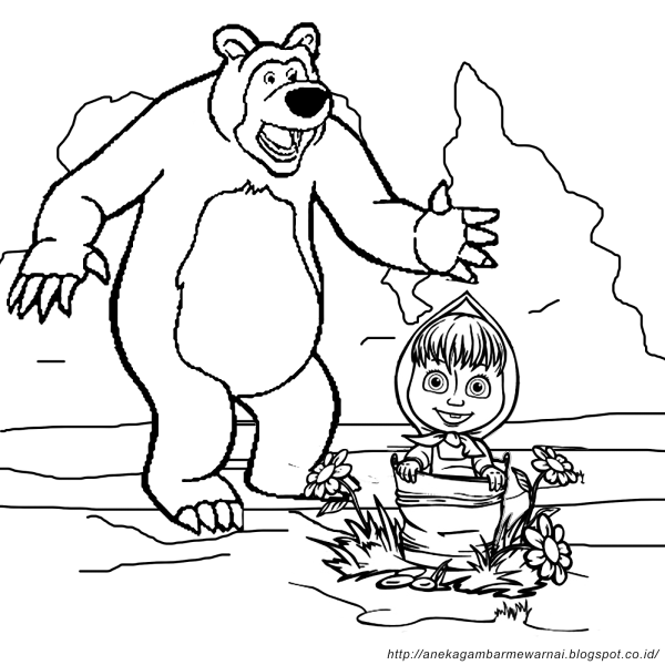 Раскраски медведи из мультфильмов (44 фото)