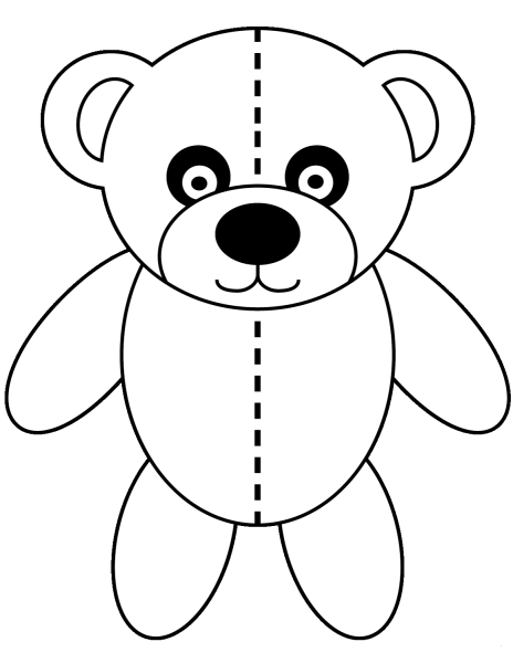 Раскраска мишка для детей 3-4 лет