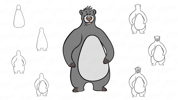 Книга джунглей балу раскраска