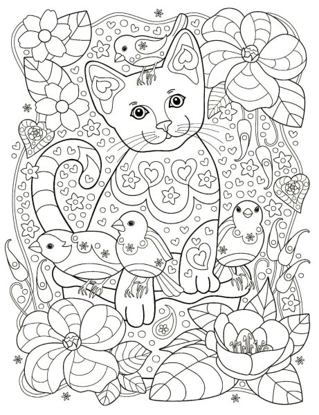 Раскраски коты