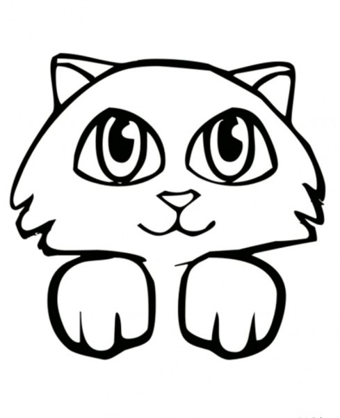 Милые кошечки раскраска