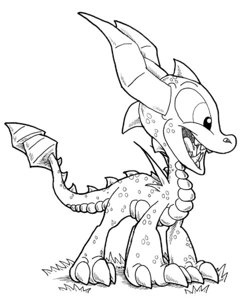 Дракон Spyro раскраска