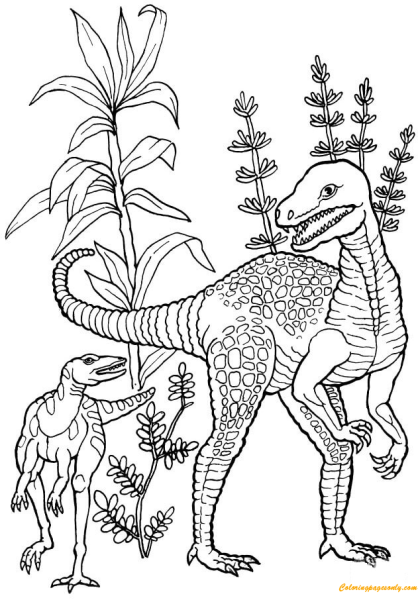 Раскраски древних динозавров (44 фото)