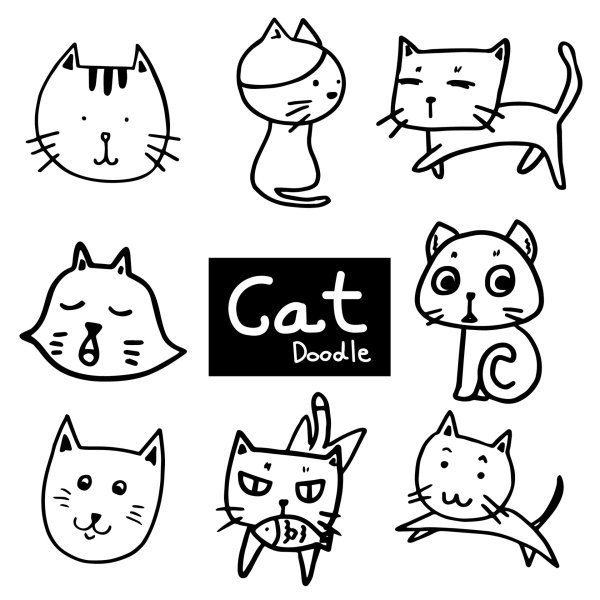 Милые рисунки для скетчбука кошки
