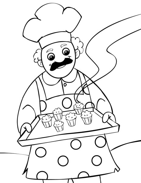 Повар рисунок