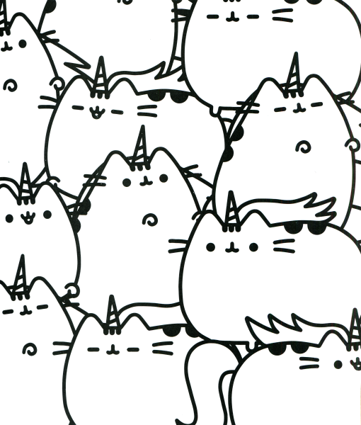 Раскраски жирные котики (47 фото)