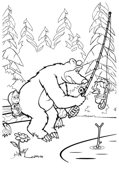 Медведь раскраска