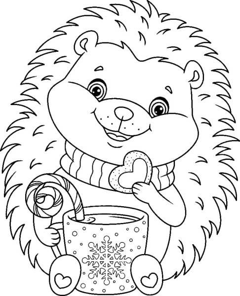 Раскраска Ёжик