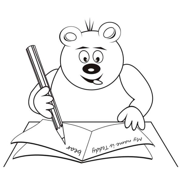 Книжка-раскраска "мишка"