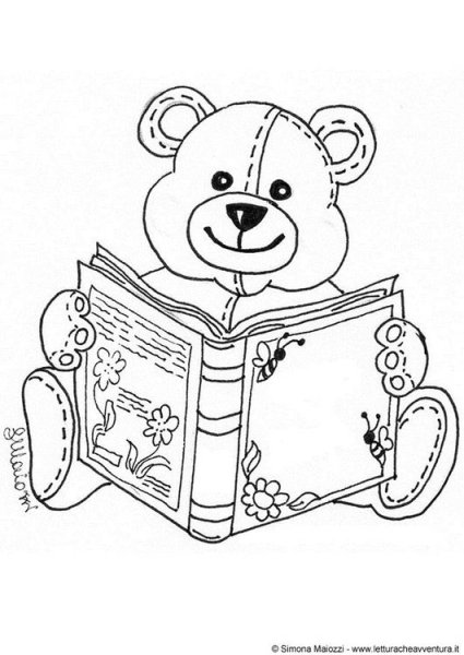 Книжка-раскраска "мишка"