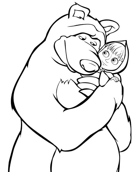 Новогодний Медвежонок раскраска