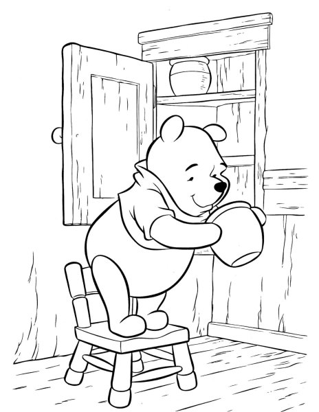 Винни пух ест мед