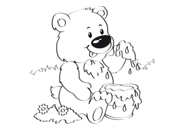 Винни пух мультфильм раскраска