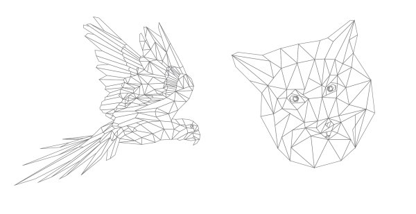 Раскраски из геометрических фигур птица (37 фото)